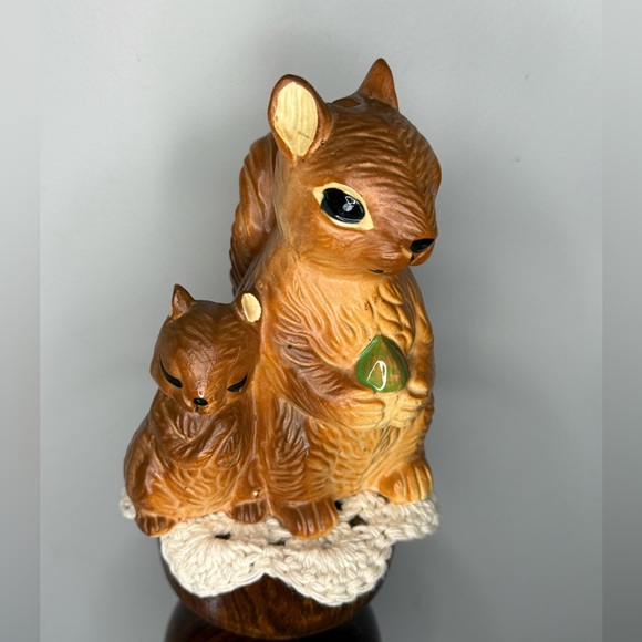 Vintage Other - Vintage Ceramic Squirrel Coin Bank